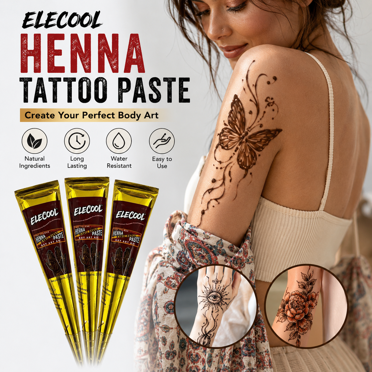 Natural Black Henna Flash Tatt - Indian Wedding Supply avis et prix