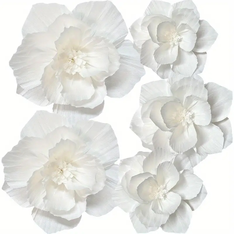 5 Packs of White Paper Flowers - Wedding Power Supply avis et prix