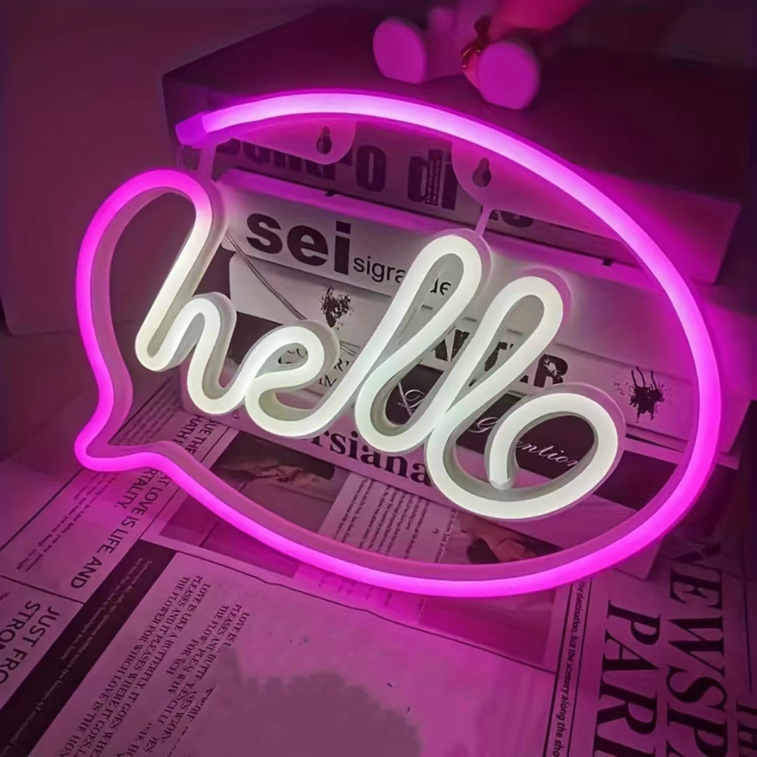 Hello Neon LED Light USB or Ba - Wedding Power Supply avis et prix