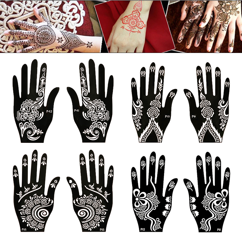 2pcs Henna Tattoo Stencils Tem - Indian Wedding Supply avis et prix