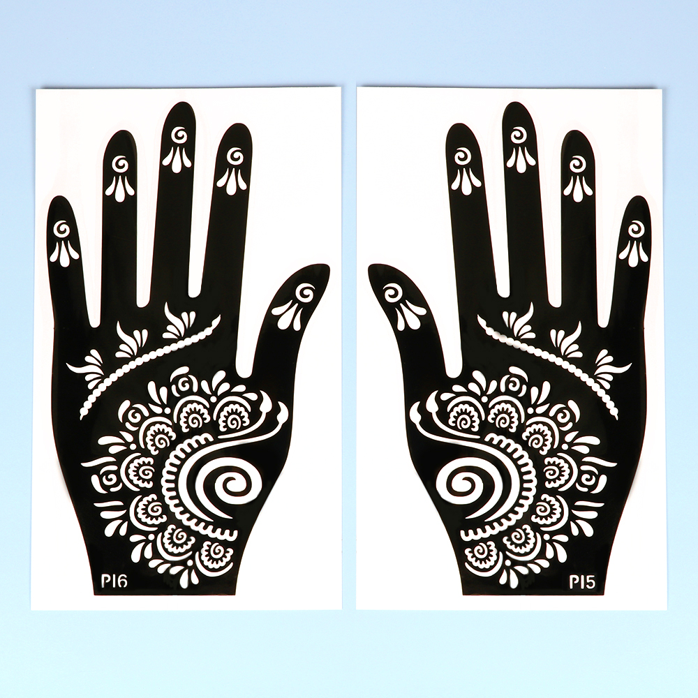 2pcs Henna Tattoo Stencils Tem - Indian Wedding Supply avis et prix