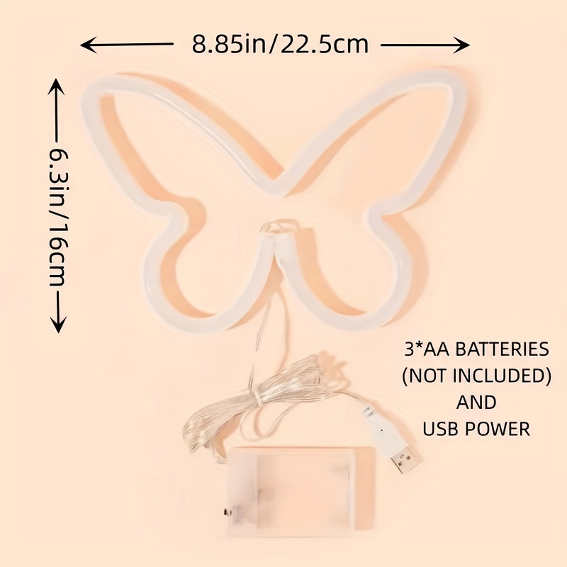 LED butterfly neon lights, USB - Wedding Power Supply avis et prix
