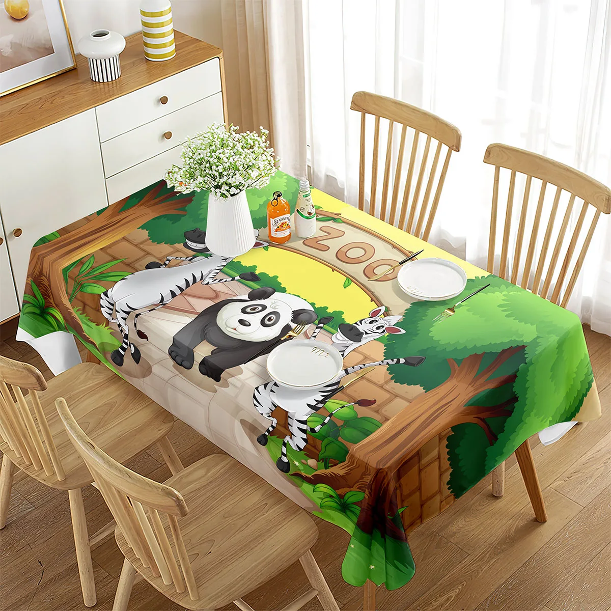 Zoo Tablecloth Happy Zoo Eleph - Wedding Zoo avis et prix
