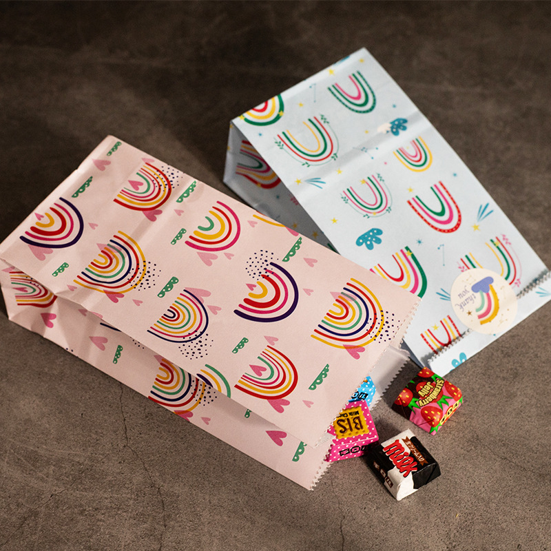 Small Paper Bags Rainbow Print - Wedding Favor Box avis et prix