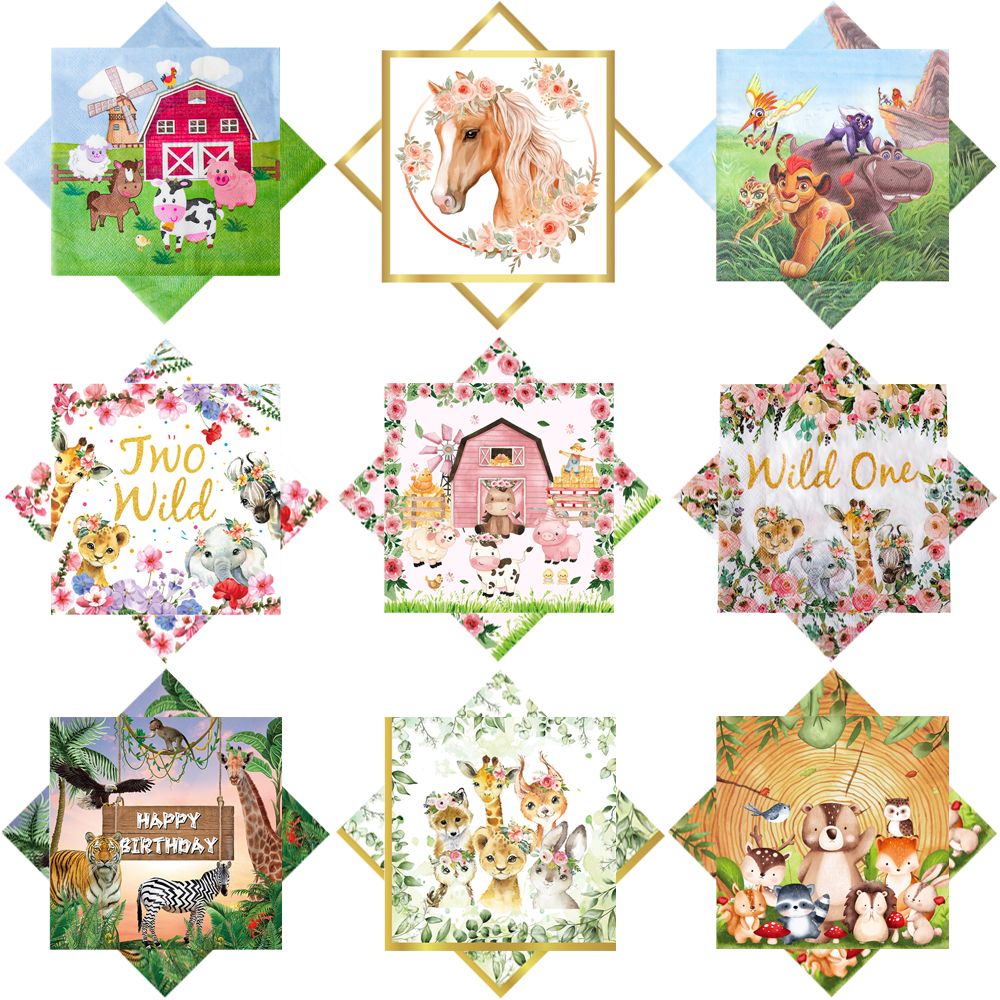 20/40pcs Cartoon Animal Farm N - Wedding Zoo avis et prix