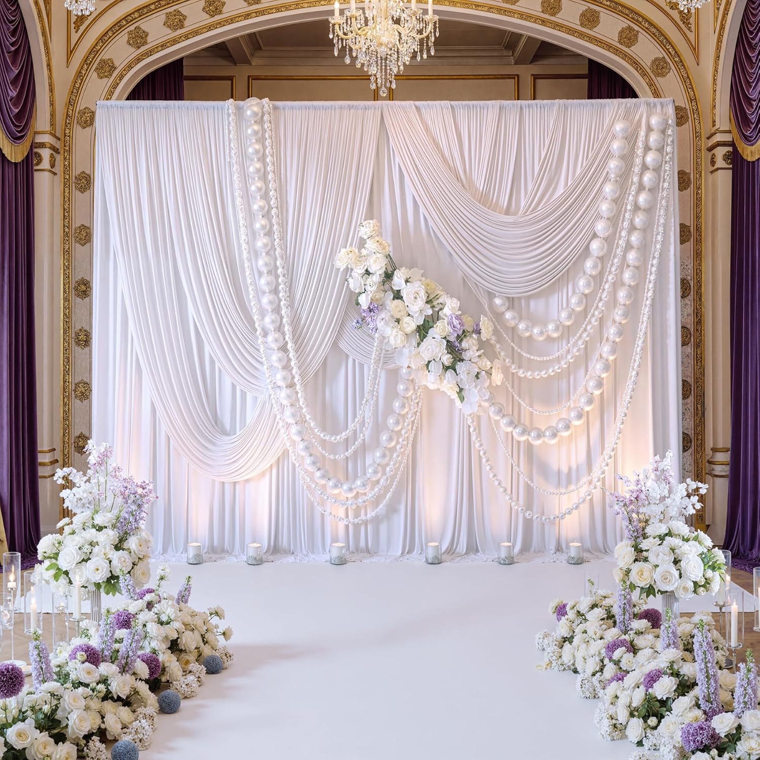 White Backdrop Curtains 10x10  - Wedding Backdrop Curtain avis et prix