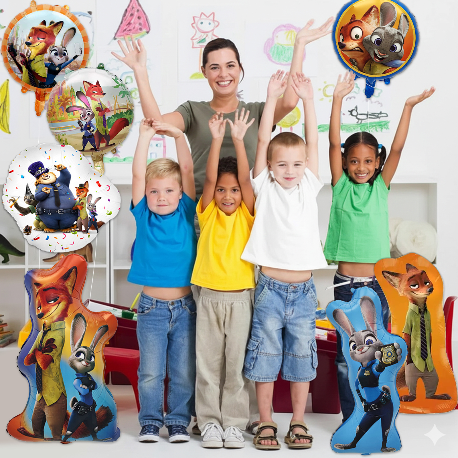 7Pcs Cartoon Figure Decoration - Wedding Zoo avis et prix