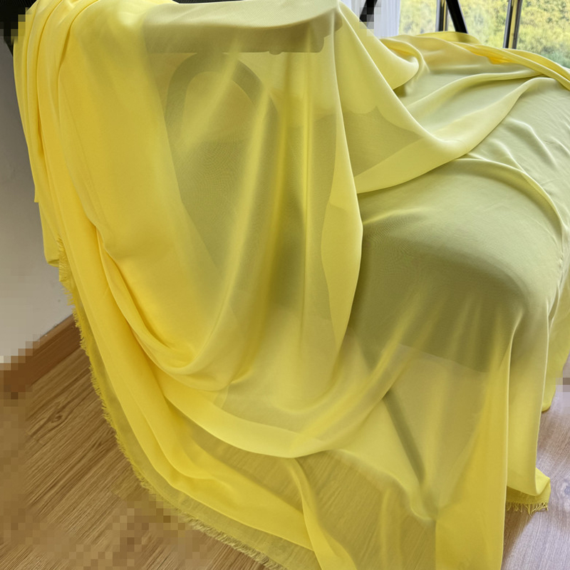 Yellow Orange Chiffon Fabric B - Wedding Backdrop Curtain avis et prix