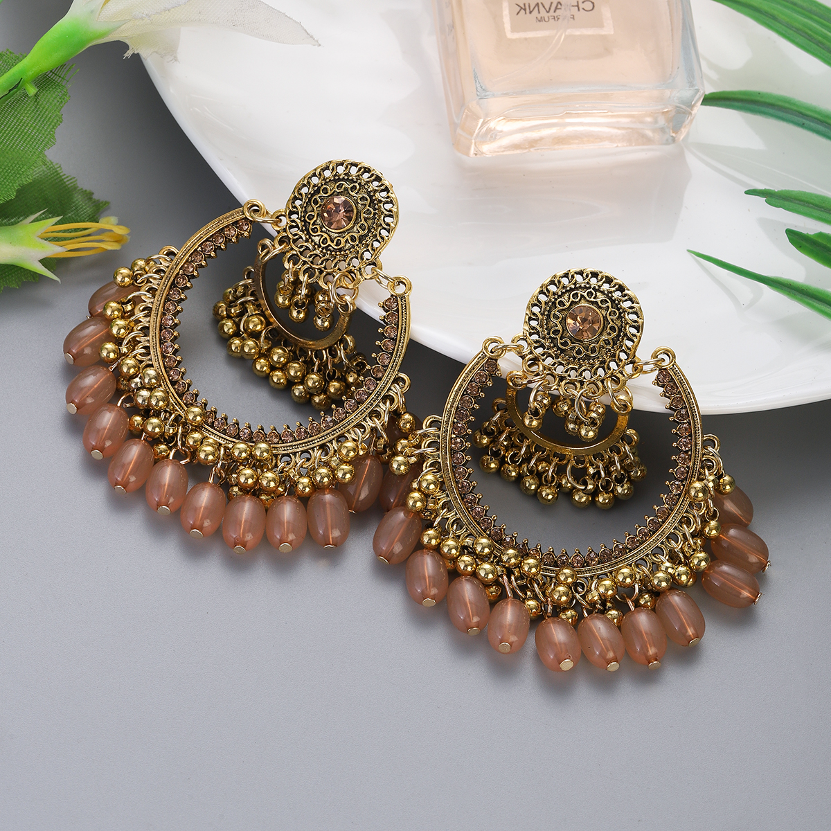 Boho Vintage Gold Color Jhumka - Indian Wedding Supply avis et prix