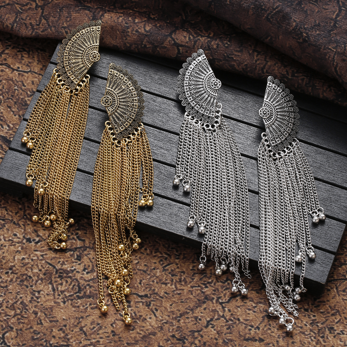 Indian Jhumka Earrings Gold Sl - Indian Wedding Supply avis et prix