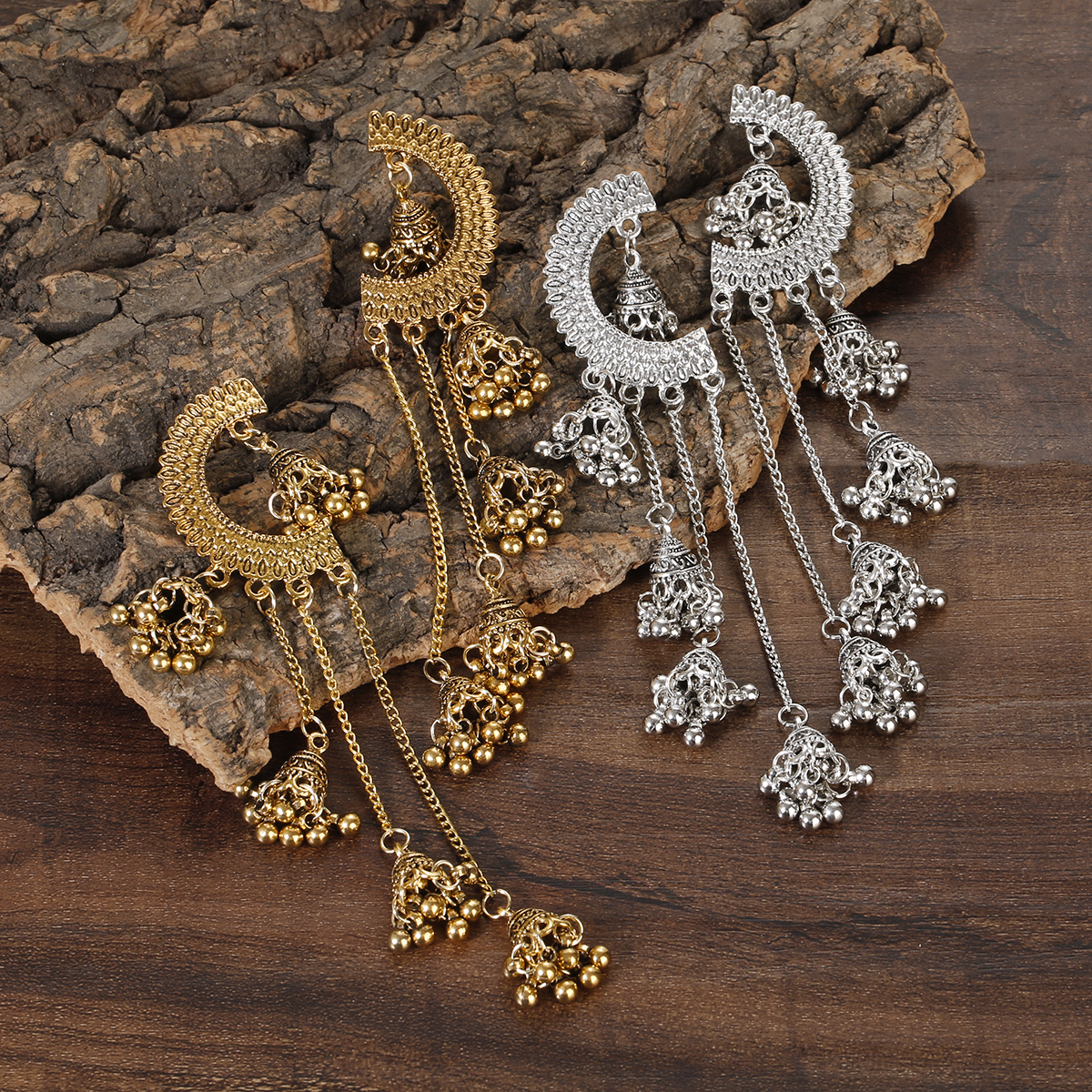 Indian Jhumka Earrings Gold Sl - Indian Wedding Supply avis et prix
